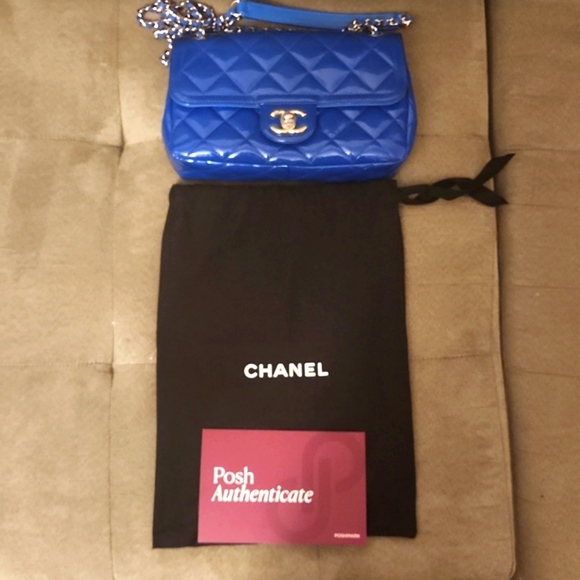 Chanel Patent Blue Medium Crossbody/ Shoulder Handbag 💙⚡️ - Picture 11 of 14